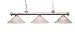 Z-Lite 100703PT-SW16 56-Inch 3-Light Billiard / Island Fixture with White Swirl Glass Shades