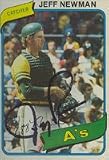 Jeff Newman, Oakland Athletics Autographed Card