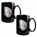 New Jersey Nets 2 Piece Black Ceramic Mug Set