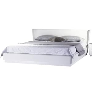Empero Queen Size Bed - Bellini Modern Living - EMPERO-QUEEN-BED-WHT