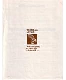 1980 BUICK SKYLARK Warranty Booklet [eb1151N]