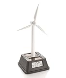 Solar Powered Spinning Wind Turbine With Clock - Solar Powered Spinning Wind Turbine with Clock