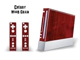 Nintendo Wii Skin - System Console Skin and two Wii Remote Skins - Cherry Woodgrain