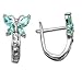 Aquamarine & CZ Butterfly .925 Sterling Silver Aquamarine & CZ Butterfly .925 Sterling Silver