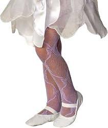 Lavender Tights with Mesh Bows