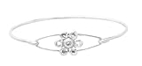 Sterling Silver Diamond Daisy Tension Bracelet