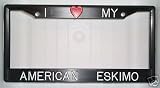 Black Plastic I Love My American Eskimo Frame