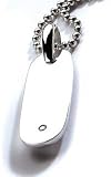 Men's Drop Pendant with 1 Brilliant Cut Diamonds and 20 Ball Chain by Hot Diamonds Sterling Silver