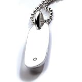 Mens Drop Pendant with 1 Brilliant Cut Diamonds and 20 inch Ball Chain by Hot Diamonds, Sterling Silver