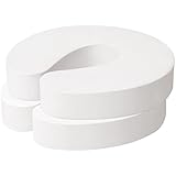 Mombella&reg; EVA Foam Door Slam Stopper, Children Finger Pinch Guard, Baby Safety Door Cushion, Baby Finger Protector, Child Proofing Baby Proofing Product, Safe Home Safe Baby, 2 Pcs Best Buy Value Pack 2 Colors Available - White