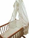 Babyclub Broderie Anglaise 3 piece Swinging Crib Set-Cream + FREE Drape Bar