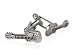 Unique Electric Guitar Cufflinks in Satin Silver Finish for Musicians with Presentation Box