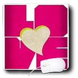 Rewards4life Gifts - Love With Heart Pink - Mouse Pads
