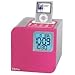 iHome Space Saver iPod Dock Speaker System with Reson8 Sound Chamber Technology Stereo Speakers, Passive Subwoofer, Dual Alarm Clock, Sleep Timer & Line-In Jack to Connect Any Additional Audio Device (as CD, Tape Cassette, MP3, MP4 Player or Turntable) iH120 Pink - Perfect Size for Night Table, Office Desk or Kitchen Counter