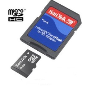 4GB MicroSDHC Card with Adapter and Micromate USB 2.0 Reader Writer by SanDisk