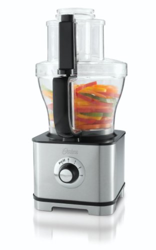 Oster FPSTFP4253 14-Cup Food Processor with 5-Cup Mini Chopper, Stainless Steel