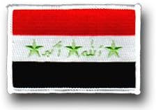 FLAG OF IRAQ 3½" SHOULDER PATCH
