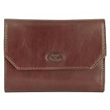 Robe di Firenze Brown Compact Leather Flap Wallet