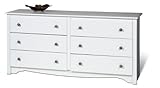 Monterey 6-drawer Dresser - White