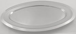 Old World Cuisine Extra Large Oval Turkey Tray / Platter, Stainless Steel, 19 Inch X 13 Inch