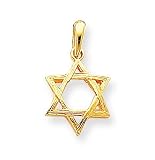 14k Polished Star of David Pendant
