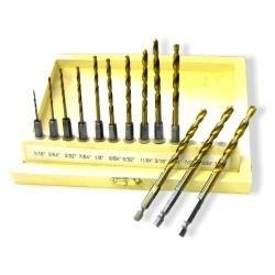 13 Pc Titanium Hex Shank Drill Bit Set