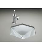 Kohler K-2836-96 Votive Cast Iron Undercounter Lavatory, Biscuit