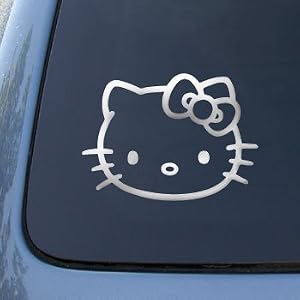 HELLO KITTY - Vinyl Car Decal Sticker #1093 | Vinyl Color: Chrome