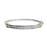 FOJO's Diamond in Sterling Silver Two Tone Bangle (1/3 ct. tw.)