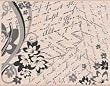 DesignBlocks Old Writing Flower Collage by Hero Arts