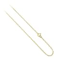 18K Gold over Sterling Silver 1mm Rolo Chain Bracelet, Anklet, Necklace 7" 8" 9" 10" 12" 14" 16" 18" 20" 22" 24" 30" 36"