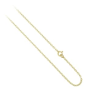 18k Gold over Sterling Silver 1mm Rolo Chain Necklace 14