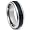 Titanium Black Carbon Fiber Inlay Wedding Band Ring Sz 7.0 SN#605