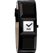Dolce Gabbana - DW0274 - Montre Femme - Quartz Analogique - Bracelet en Cuir et Pierres Noires