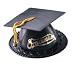 Graduation Cap Cake Topper - Black