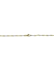 18K White Gold & Green Twist Link Necklace 20 Inch