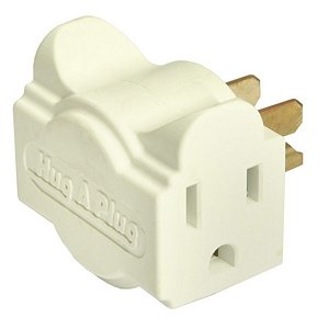 HUG A PLUG DUAL OUTLET ADAPTER IVORY