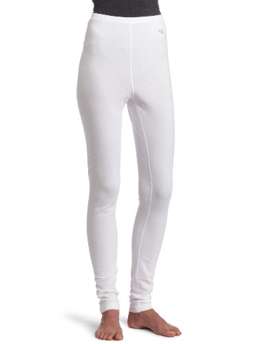 Duofold Womens Midweight Ankle Length 2 Layer Bottom With Moisture Wicking,White,Large