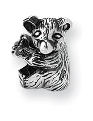 Baby Bear Charm in Silver for 3mm Charm Bracelets