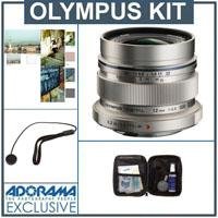 Olympus M.Zuiko Digital ED 12mm f/2.0 - for Micro Four Thirds System - Lens Bundle - with Tiffen 46mm Photo Essentials Filter Kit, Lens Cap Leash, Professional Lens Cleaning Kit