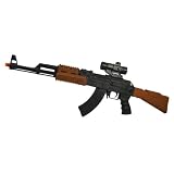 32" AK47 SWAT Team Assault Rifle Machine Gun Toy with Light Scope & Shooting Sounds ~ Army Military Rifle