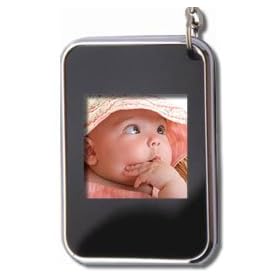 SilverStone Square 1.5" (4cm) LCD Digital Picture Portable Keyring Key Chain Photo Album Frame - Ideal Gift and Present