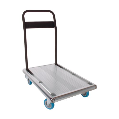 RWM Casters PT-FA Folding Handle Aluminum Platform Trucks, 330 lbs Capacity, 29-1/2