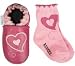 Robeez Fuchsia Hearts Soft Sole Baby Shoes With FREE MATCHING SOCKS * 08 Holiday Coll...