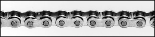 Carbon Steel Roller Link Roller Chain, 1/4 Pitch (Pack of 10)