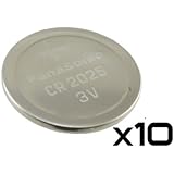 10 Pack -- Panasonic Cr2025 3v Lithium Coin Cell Battery Dl2025 Ecr2025