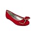 Soda Slip On Flats Red Micro Suede