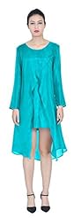 Wrap Long Sleeves Scoop Neck Silk Spring Prom Dress/Jumpsuit/Mini Dress 