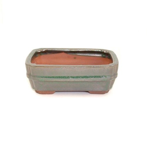15.5cm Green Glazed Bonsai Pot