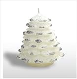 Christmas Tree Candles (Set of 4) - Silver